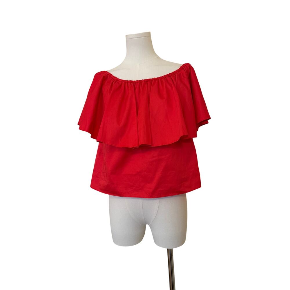 N/Nicholas Off-Shoulder Red Cotton Top NWOT - AUS 10, US 6